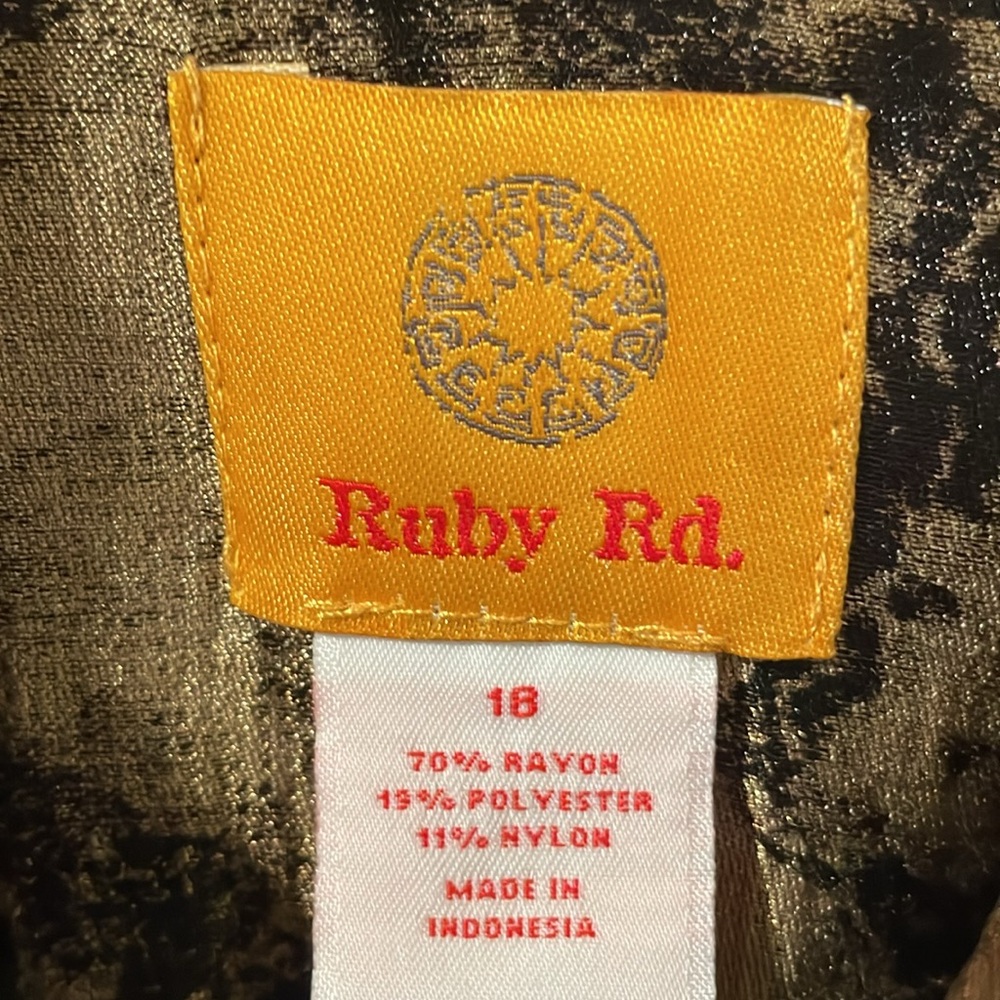 Ruby Rd. Jacket Button Gold Black - image 3